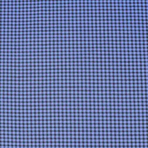 Tecido Tricoline Estampado Xadrez Azul e Preto