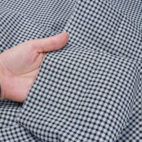 Tecido de Algodão Estampado (Meio Metro) - Xadrez P Cinza Claro e Preto