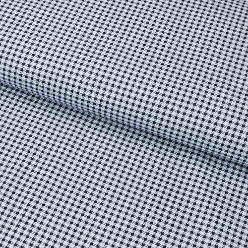 Tecido de Algodão Estampado (Meio Metro) - Xadrez P Cinza Claro e Preto