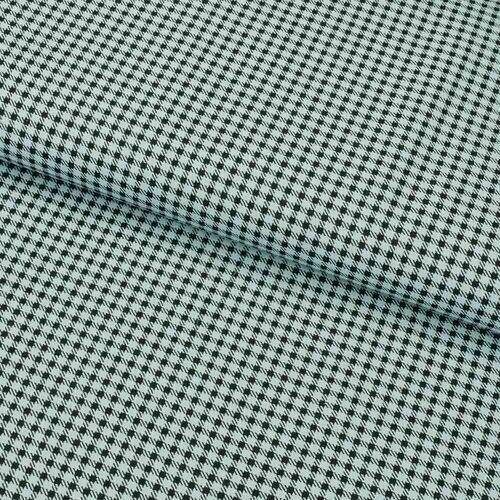 Tecido de Algodão Estampado (Meio Metro) - Xadrez P Verde Menta e Preto