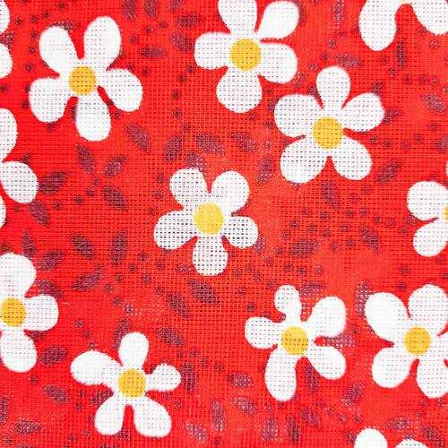 Tecido Chita de Algodão (Meio Metro) Ref. 3122V2 - Vermelho/Branco