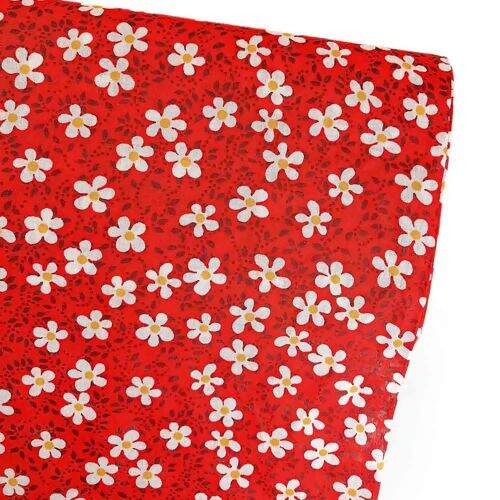 Tecido Chita de Algodão (Meio Metro) Ref. 3122V2 - Vermelho/Branco