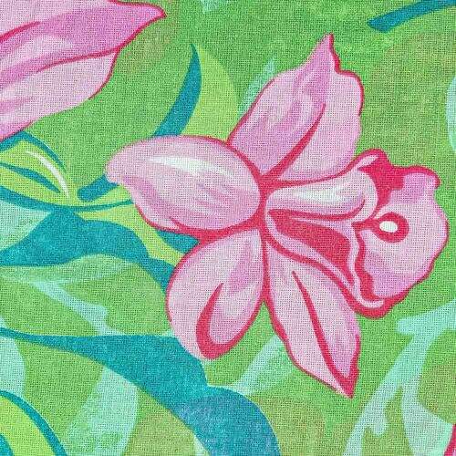 Tecido Chita de Algodão (Meio Metro) Ref. 3130V2 - Verde/Pink/Verde