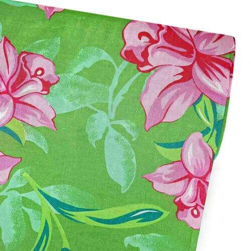 Tecido Chita de Algodão (Meio Metro) Ref. 3130V2 - Verde/Pink/Verde