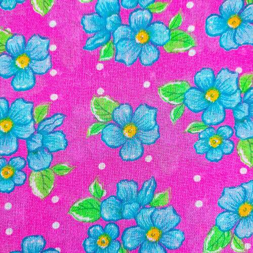 Tecido Chita de Algodão (Meio Metro) Ref. 3027V1 - Pink/Turquesa/Verde