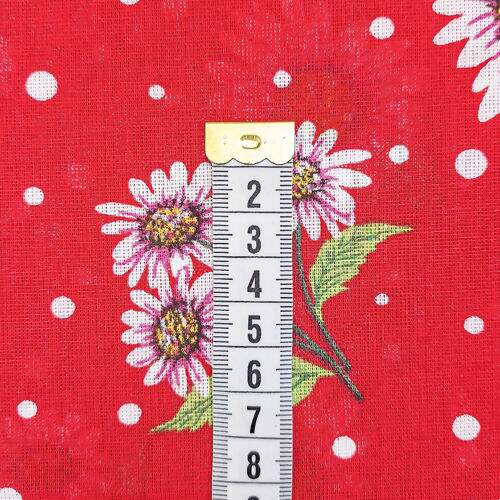 Tecido Chita de Algodão (Meio Metro) Ref. 3165V2 - Vermelho/Branco/Verde