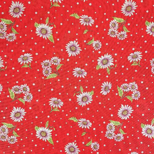 Tecido Chita de Algodão (Meio Metro) Ref. 3165V2 - Vermelho/Branco/Verde