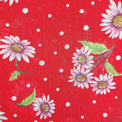 Tecido Chita de Algodão (Meio Metro) Ref. 3165V2 - Vermelho/Branco/Verde