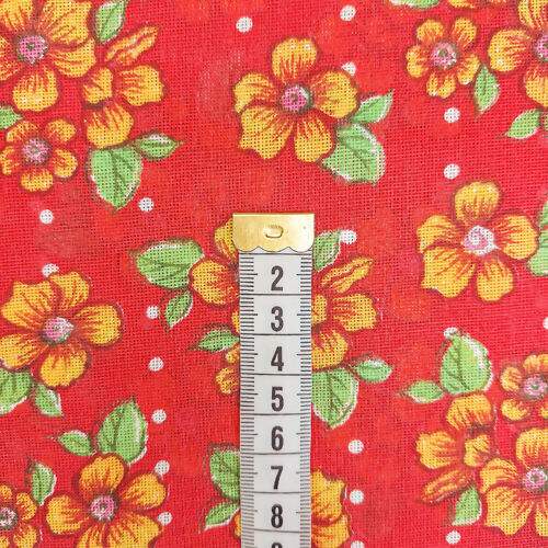 Tecido Chita de Algodão (Meio Metro) Ref. 3027V2 - Vermelho/Laranja/Verde