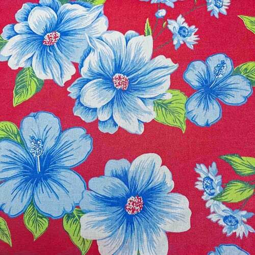 Tecido Chita 100% Algodão 0,50mx1,40m - Ref. 3162V1 Vermelho/Azul/Verde