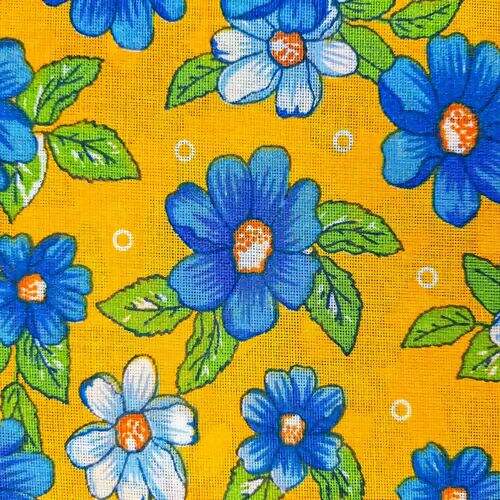 Tecido Chita de Algodão (Meio Metro) Ref. 3120V1 - Amarelo/Azul/Verde