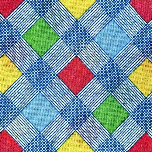 Tecido Chita de Algodão (Meio Metro) Ref. 3136V1 - Xadrez Multicor