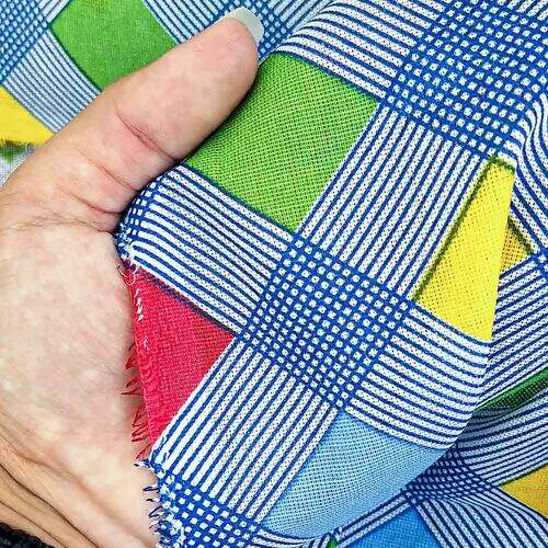 Tecido Chita de Algodão (Meio Metro) Ref. 3136V1 - Xadrez Multicor