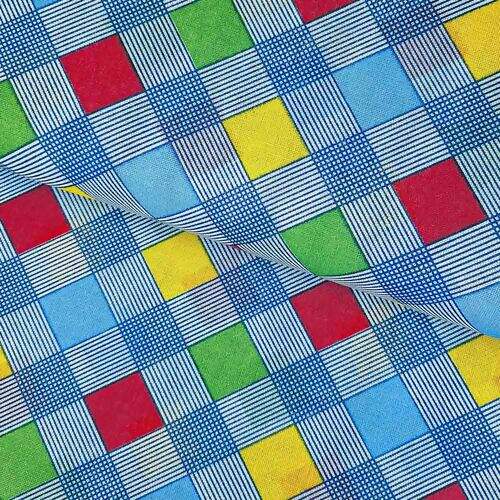Tecido Chita de Algodão (Meio Metro) Ref. 3136V1 - Xadrez Multicor