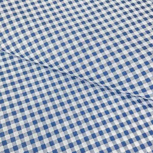 Tecido Popeline 100% Algodão 1,00x1,40m - Xadrez Azul
