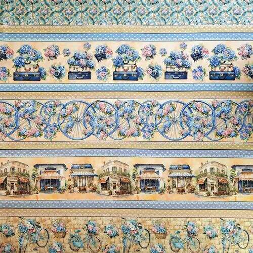 Tecido Tricoline Digital Coleção Saint Tropez 0,50x1,50m