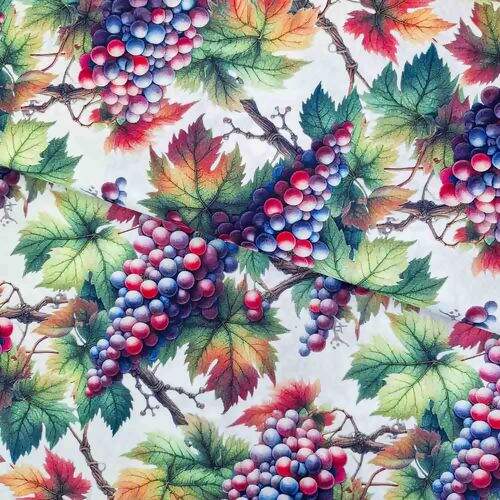 Tecido Tricoline Digital Coleção Vineyard 0,50x1,50m