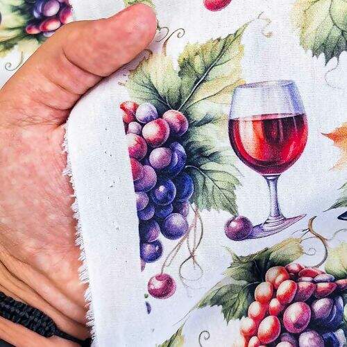 Tecido Tricoline Digital Coleção Vineyard 0,50x1,50m