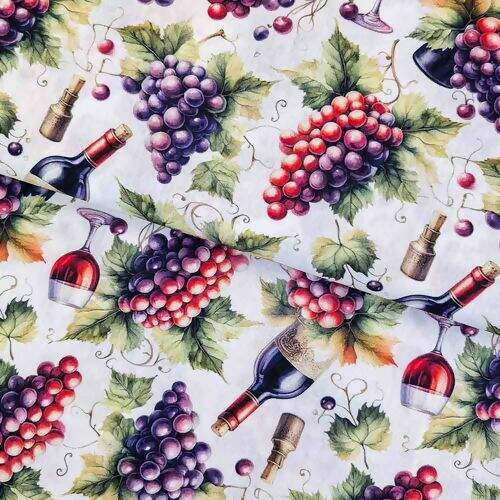 Tecido Tricoline Digital Coleção Vineyard 0,50x1,50m