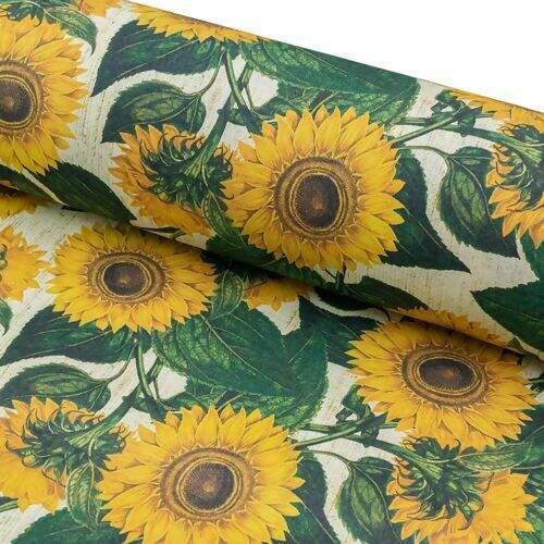 Tecido de Decoração Havana Estampa Digital com Proteção (Meio Metro) - 5654D Girassol