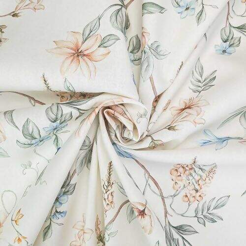 Tecido de Decoração Havana Estampa Digital com Proteção (Meio Metro) - 6325D Ramos de Flores