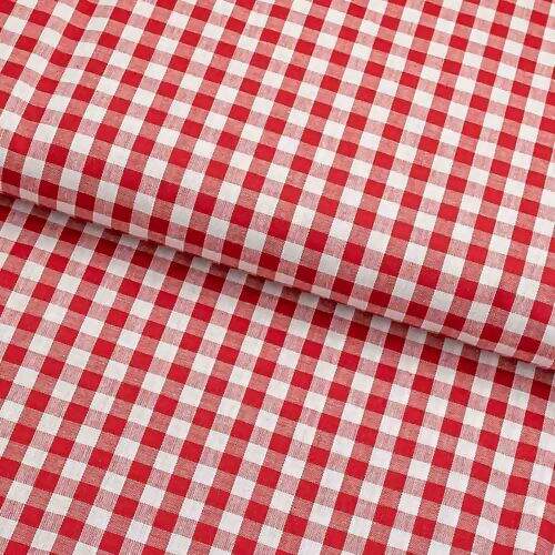 Tecido Acolchoado Estampado Xadrez - Vermelho – Feira dos Tecidos