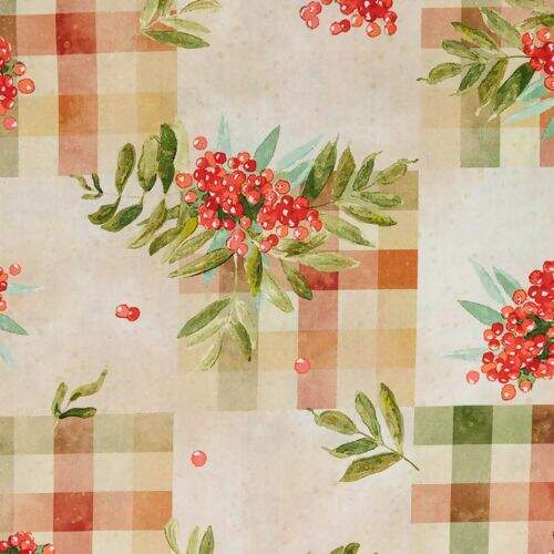 Tecido de Algodão Estampa Digital (Meio Metro) - Folhagem Patchwork