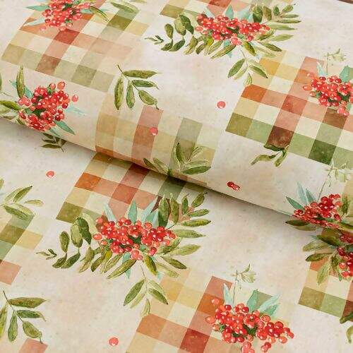 Tecido de Algodão Estampa Digital (Meio Metro) - Folhagem Patchwork