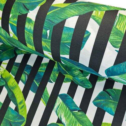 Tecido Waterblock Estampado (Meio Metro) - Folhagem Listrado