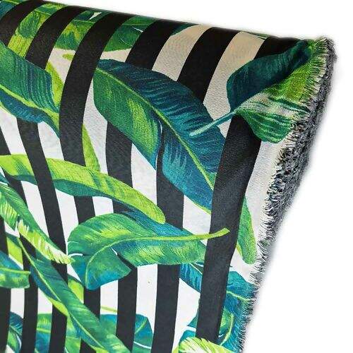 Tecido Waterblock Estampado (Meio Metro) - Folhagem Listrado