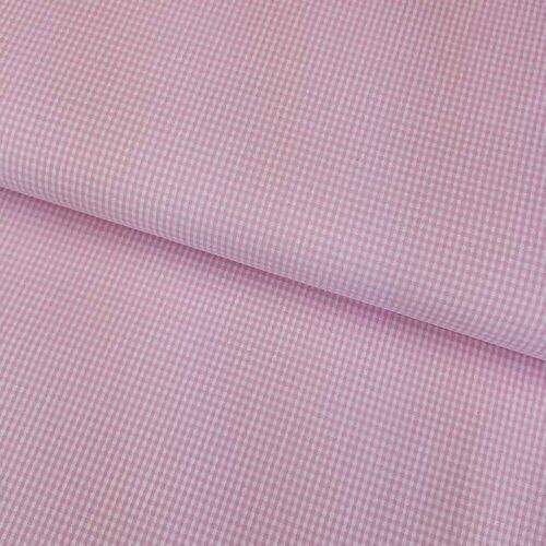 Tecido Tricoline Fio Tinto Xadrez 2mm R006 0,50x1,50m Cor:101 Rosa Bebê