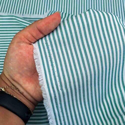 Tecido Tricoline Fio Tinto Listrado R022 0,50x1,50m