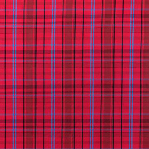 Tecido de Algodão Fio Tinto (Meio Metro) - Xadrez Escocês Pink Azul Preto