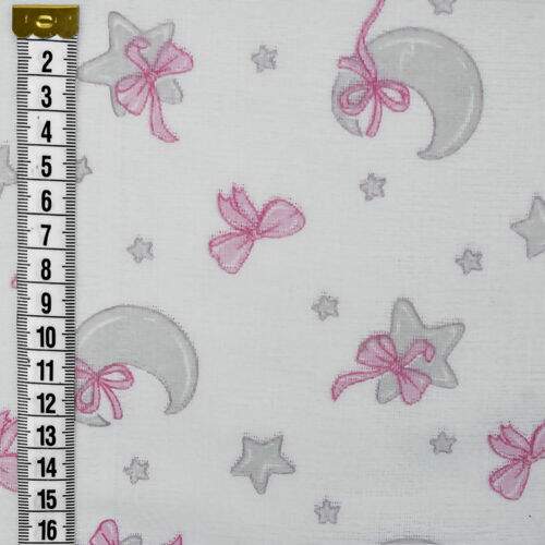Fralda Estampada 100% Algodão 70x70cm Döhler - Unidade Cor:Luas e Estrelas