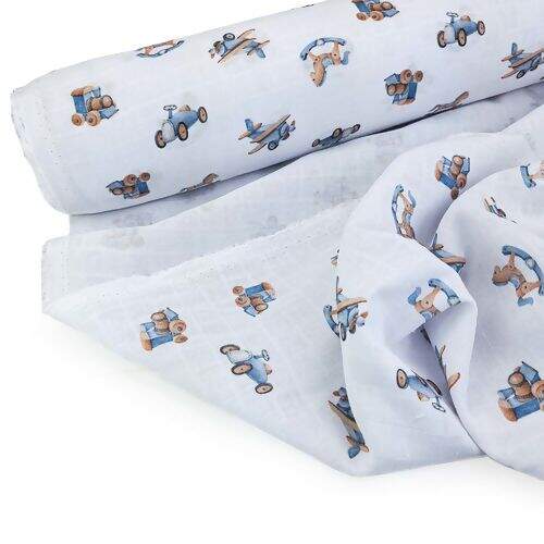 Tecido Fralda Estampa Digital 0,75m Largura - 1 Metro