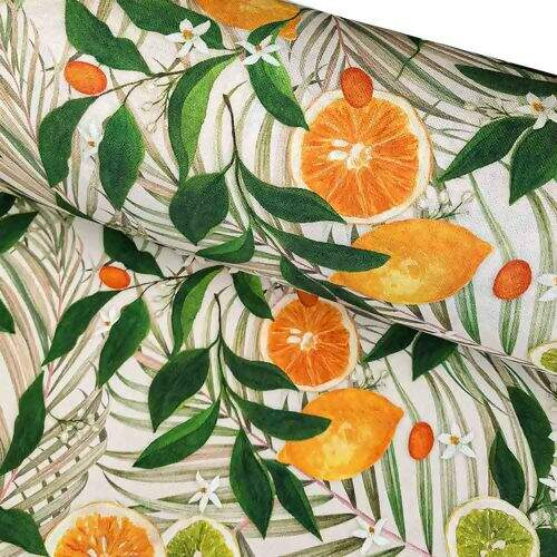 Tecido de Decoração Havana Estampa Digital com Proteção (Meio Metro) - 5905D Cítrico
