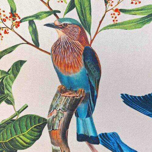 Tecido de Decoração Havana Estampa Digital com Proteção (Meio Metro) - 6001D Pássaros