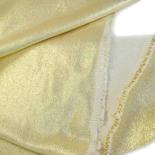 Tecido Jacquard Lurex Dourado Liso - 0,50x1,40m