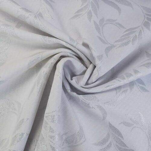 Tecido Jacquard Lurex Ramos Prata - 0,50x1,40m