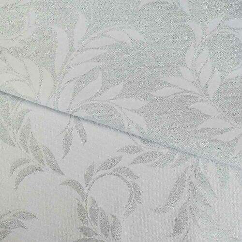 Tecido Jacquard Lurex Ramos Prata - 0,50x1,40m