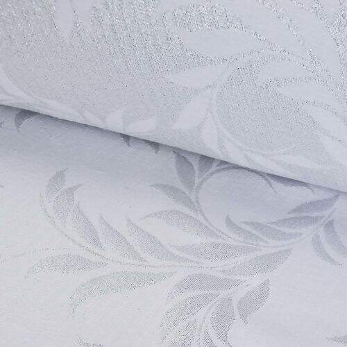 Tecido Jacquard Lurex Ramos Prata - 0,50x1,40m