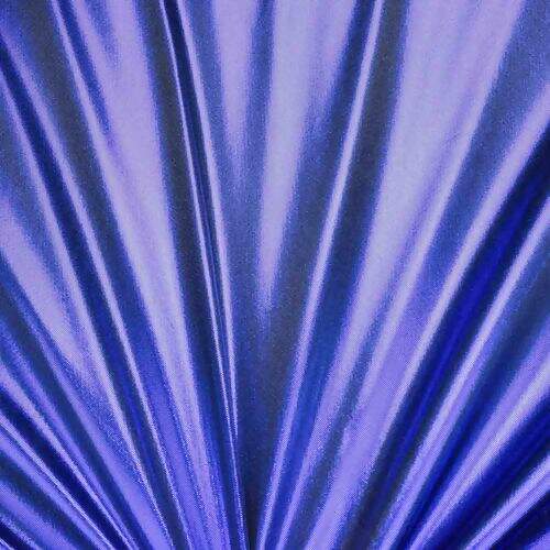 Tecido Lamê Laminado Nova York 1,00x1,50 mt Cor:R04 Azul Royal Fundo Preto