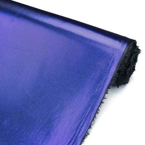 Tecido Lamê Laminado Nova York 1,00x1,50 mt Cor:R04 Azul Royal Fundo Preto