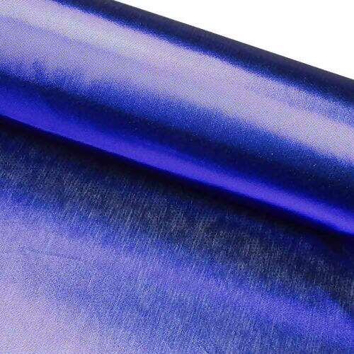 Tecido Lamê Laminado Nova York 1,00x1,50 mt Cor:R04 Azul Royal Fundo Preto