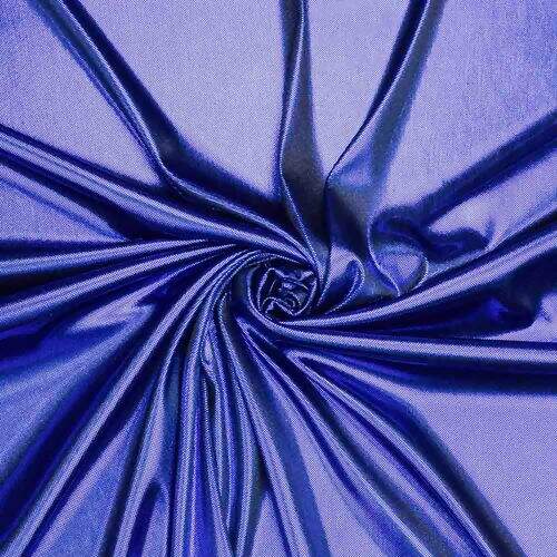 Tecido Lamê Laminado Nova York 1,00x1,50 mt Cor:R04 Azul Royal Fundo Preto