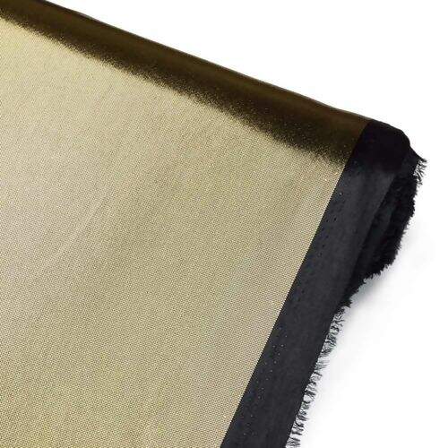 Tecido Lamê Laminado Nova York 1,00x1,50 mt Cor:I03 Dourado Fundo Preto