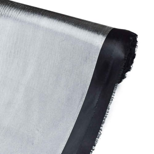 Tecido Lamê Laminado Nova York 1,00x1,50 mt Cor:D14 Prata Fundo Preto