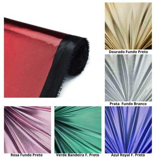 Tecido Lamê Laminado Nova York 1,00x1,50 mt