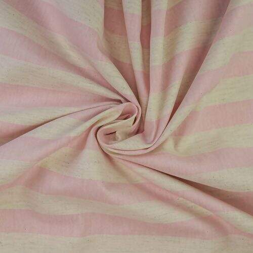 Tecido Linho Misto Listrado 1,00x1,50m Cor:Rosa