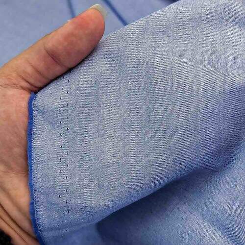 Tecido Tricoline Fio Tinto Liso Chambray R007 0,50x1,50m